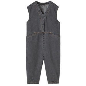 Zara Black Denim Jumpsuit